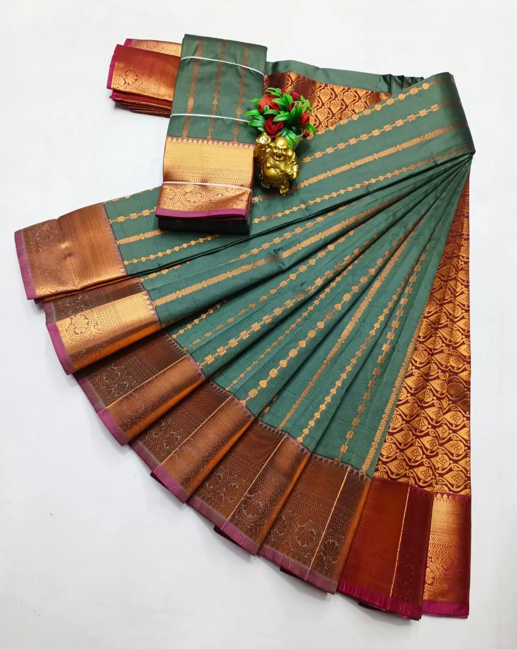 Kanchipuram semi Soft silk model sarees.