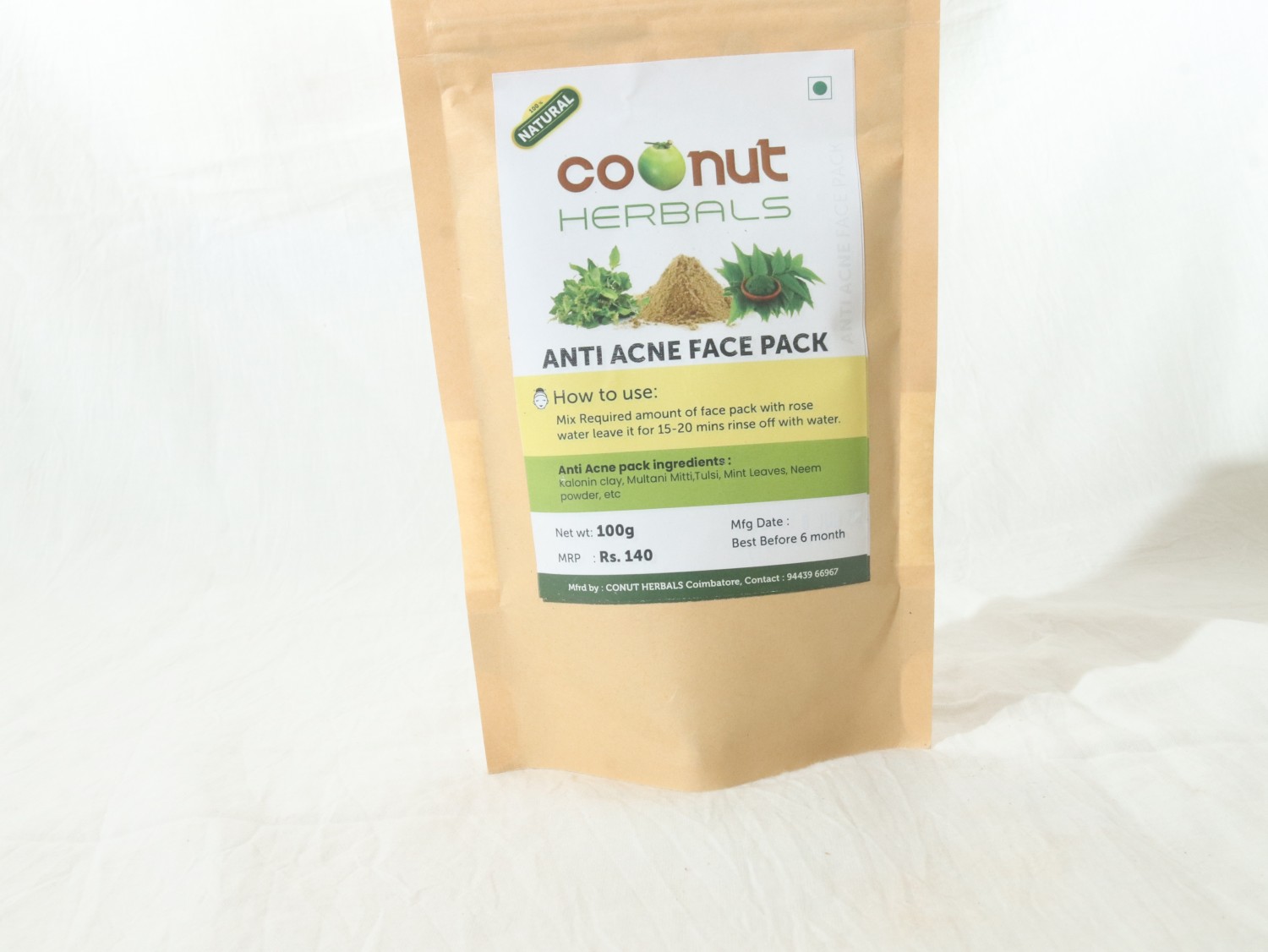 conut herbals ANTIACNE face pack