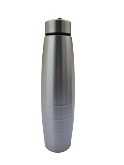 Stainless Steel Water Bottle Sports/Fridge Water Bottle 1 Litre, Silver | Eco Friendly | BPA Free | Water Bottle for Office, Gym, School, Yoga, Trekking, Men, Women and Kids