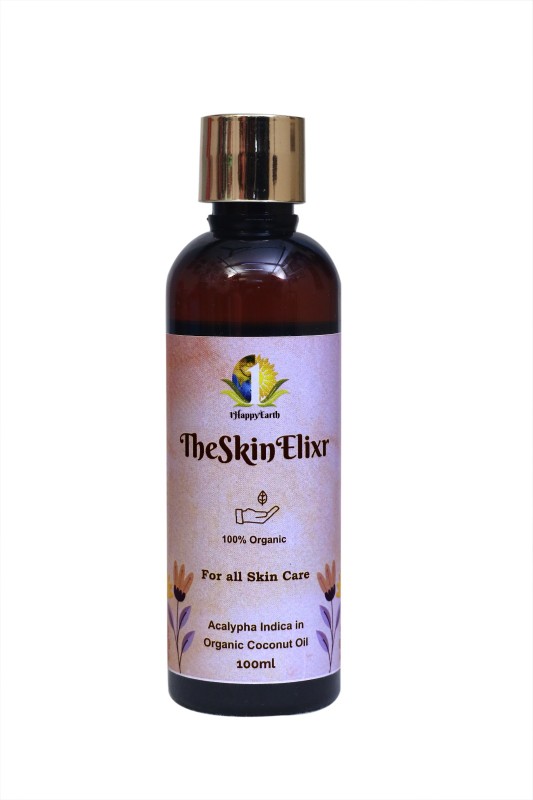 HappyEarth's   'TheSkinElixr ' for  All Skin Care – Relief from All types of skin problems and provides pain relief – Organic Handmade Herbal Oil