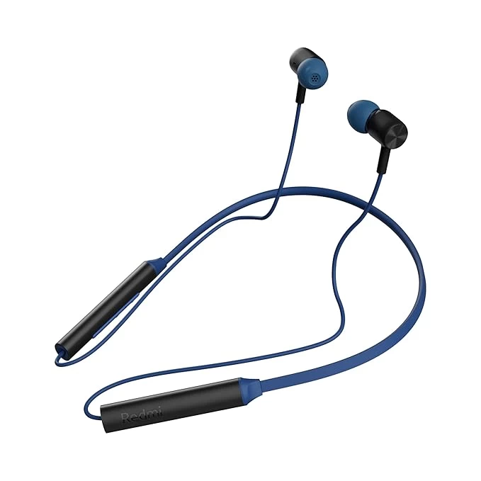 Redmi Sonicbass 2 Bluetooth Earphones Blue - Powerful Bass, Comfortable Fit, IPX4 Water Resistant