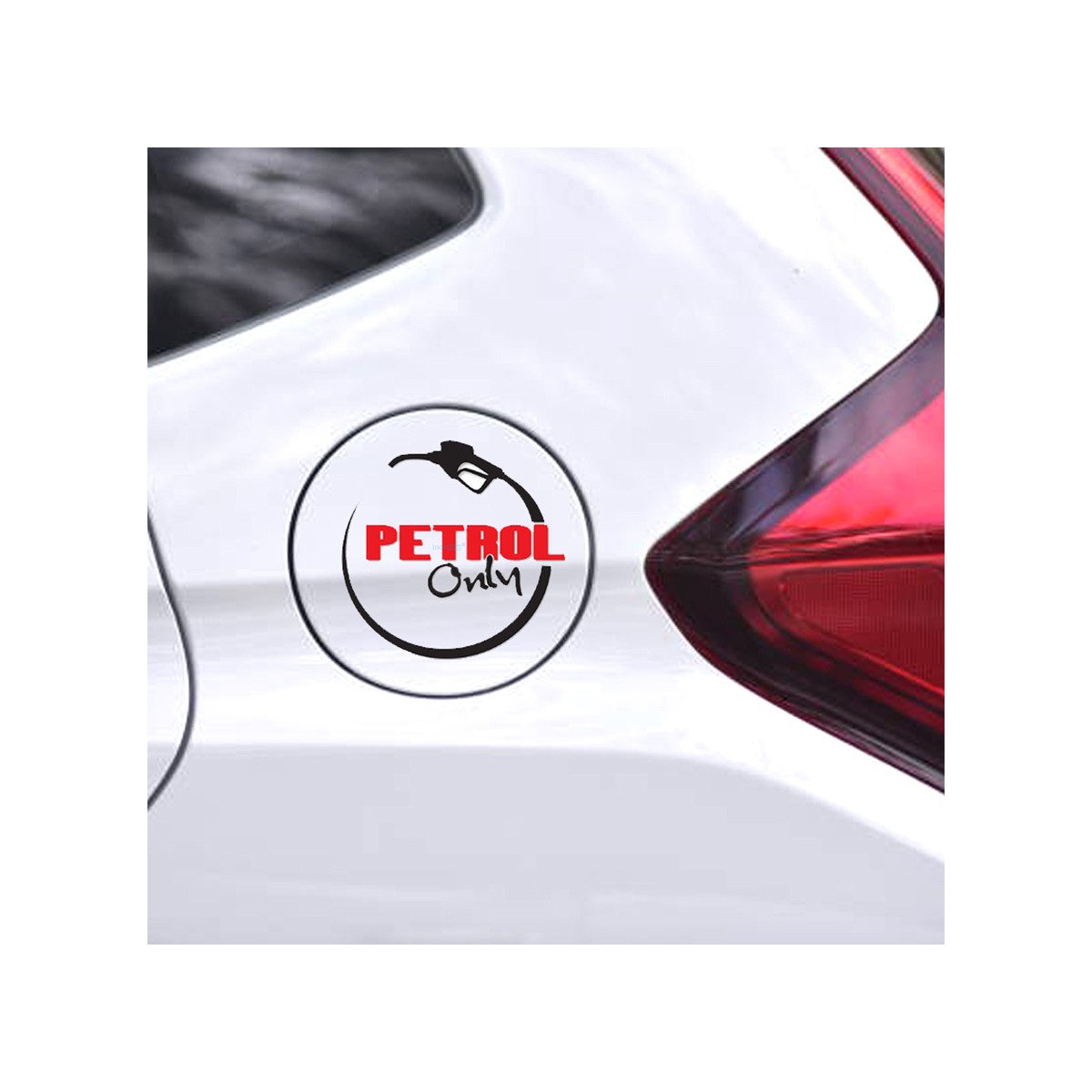indnone® Paip Sticker Logo Sticker for Car. Car Sticker Stylish Fuel Lid |Black & Red Standard Size