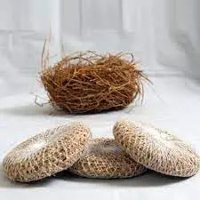 NV THULIGAL Natural Vetiver Bath Scrubber - Eco-Friendly Exfoliating Body Brush - All-Natural Vetiver Root for Smooth Skin - Perfect for Daily Use - Handmade Vetiver Scrubber [PACK OF 2]