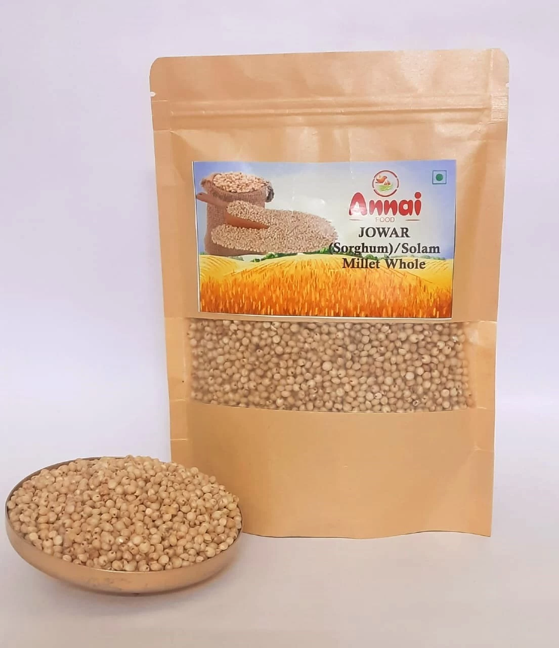 Annai Food Jowar (Sorghum)/Solam Whole - 500g - Boost Immunity, Improve Digestion, Rich in Fiber & Protein