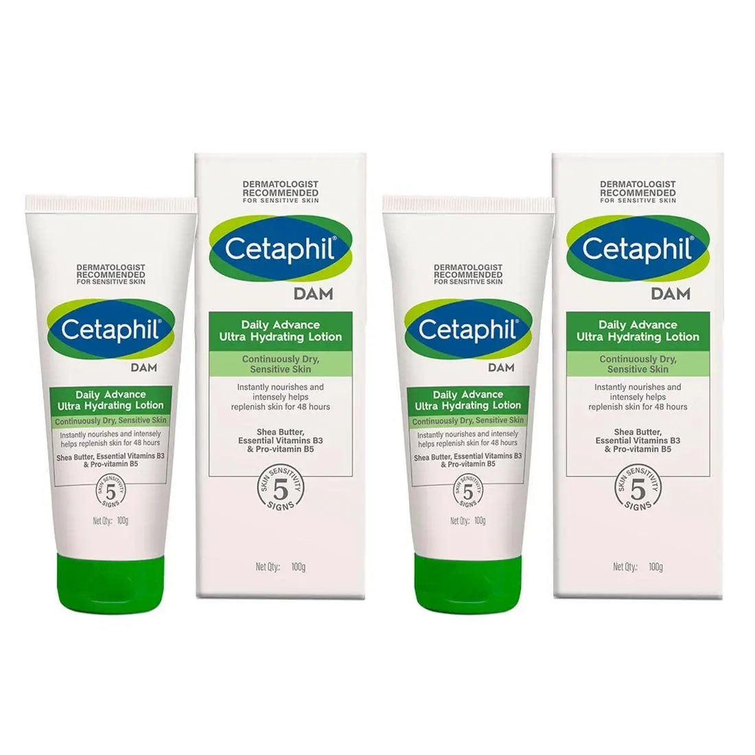 Cetaphil DAM Daily Advance Ultra Hydrating Lotion - 100g each (Pack of 2)