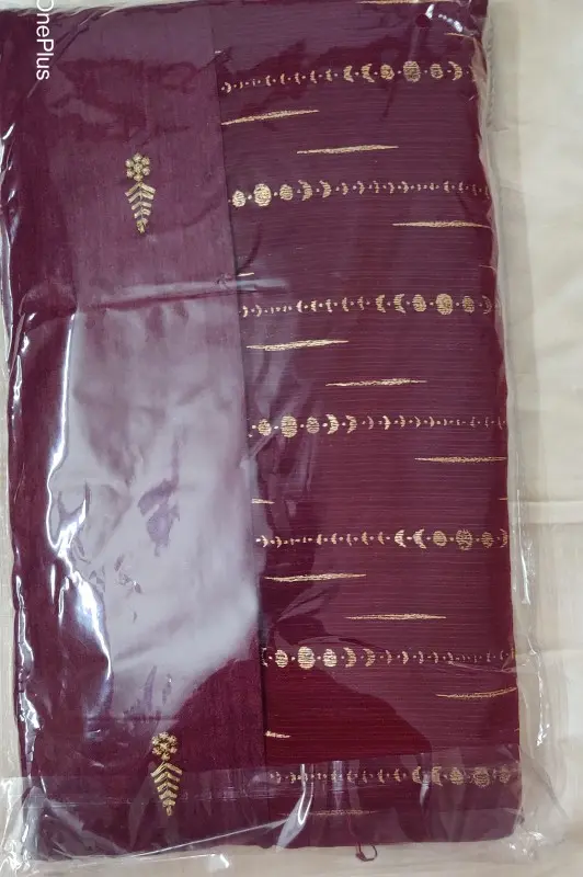 THARA GEORGETTE  GOLD PRINT SAREE