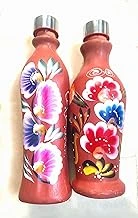 Arembi Clay Terakotta Water Bottel COMPO PACK OF 2