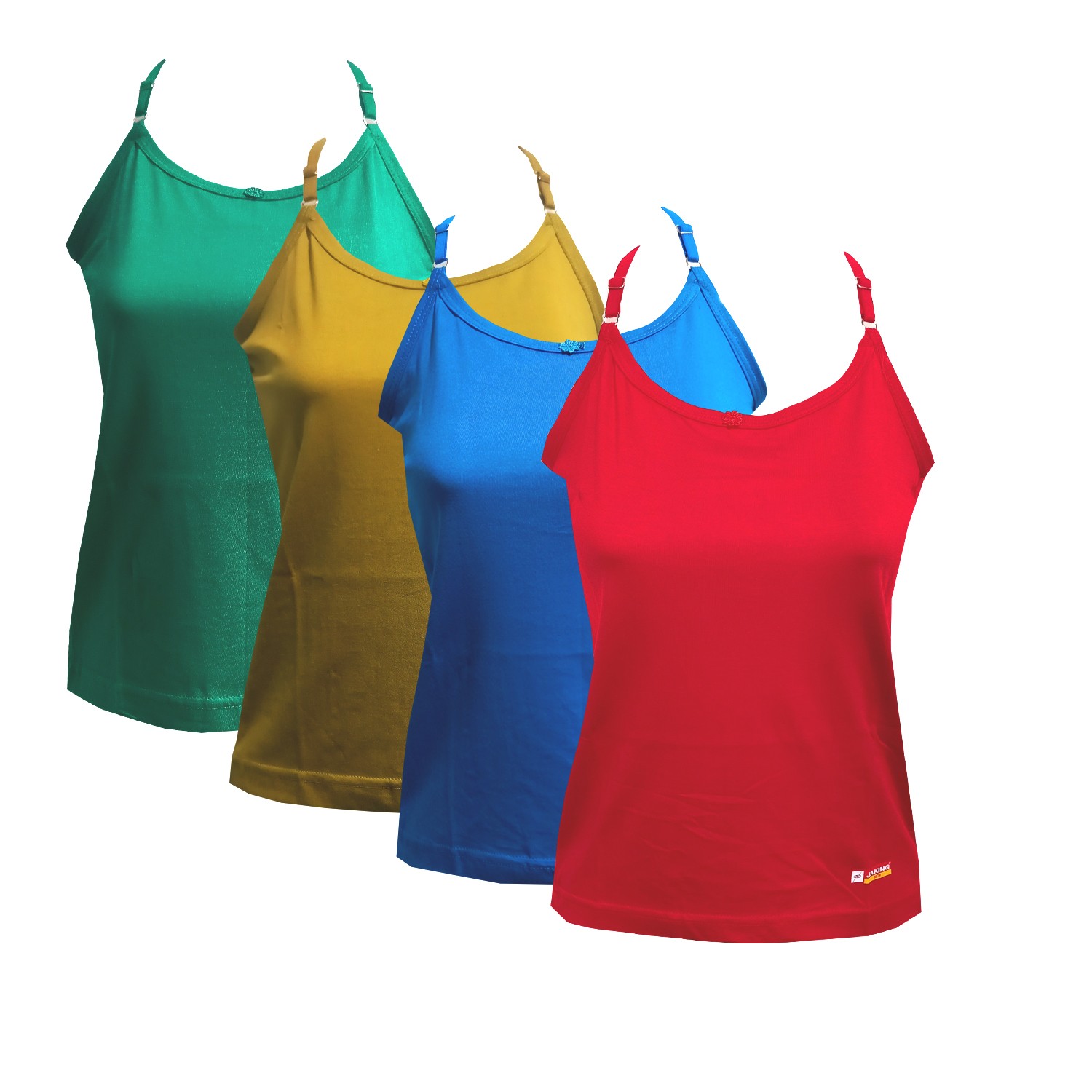 Slips For Women Camisole Cotton Multicolor Pack of 4 Adjustable Elastic Slip