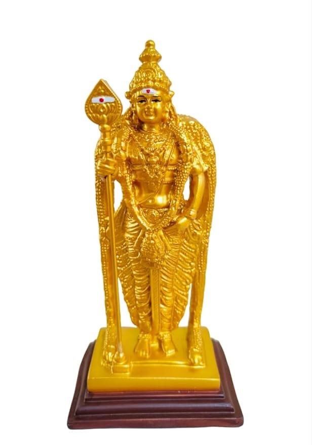 Pathumalai Murugan Statue/Lord Kumaraswamy  - Temple Statue of Lord /Murugan  for Home Décor Decorative Showpiece polyresin Murugan idols for car dashboard, car dashboard accessories