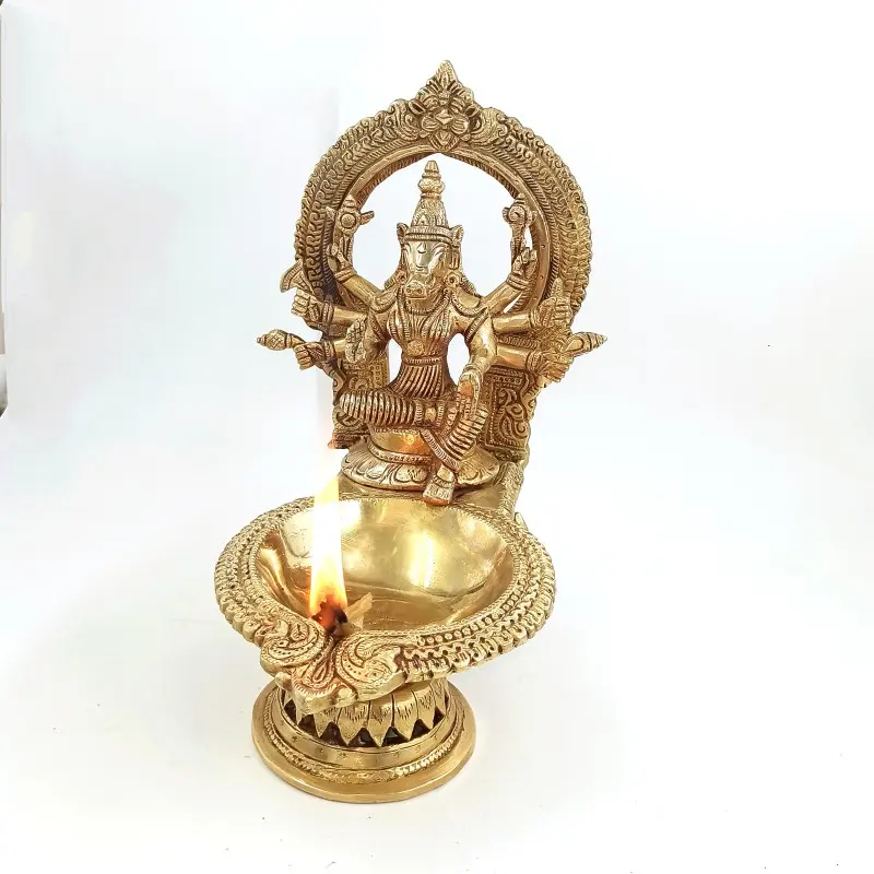 Large Varahi amman oil diya (Large, Brass Diya)