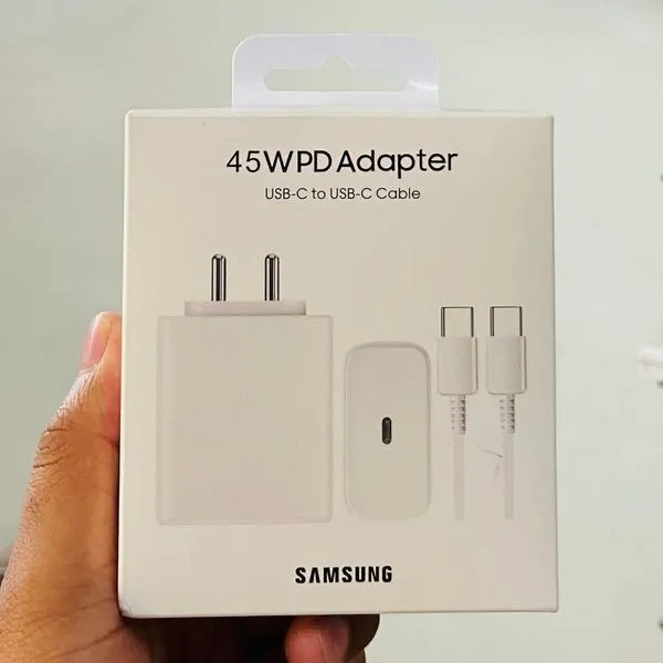 Samsung Original 45W Power Adapter with Type C to C Cable, Compatible with Smarthphone