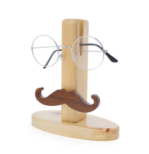 Wooden Handmade Spectacle Specs Eyeglass Holder | Spectacle Holder for Office Desk | Spectacle Specs Holder Showpiece | Moustache