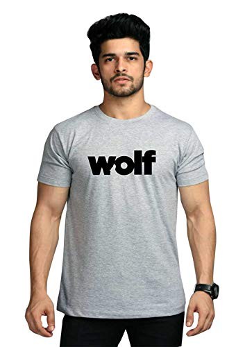 Philodox by attire Wolf | 100% Organic Cotton T Shirt for Men | Bio Washed 180 GSM | Graphic Print Round Neck T Shirt
