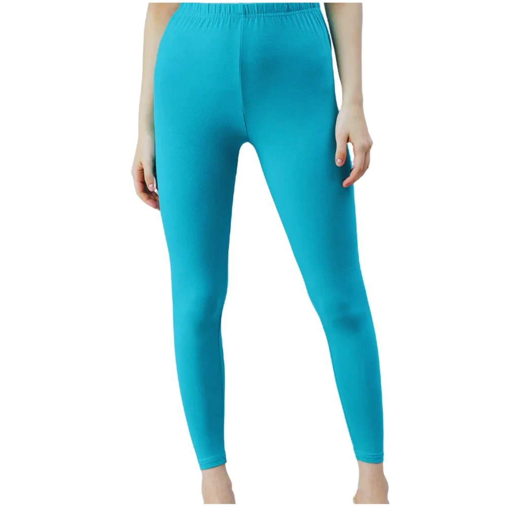 Ankle Fit Leggings | Skinny Fit Mid-Rise Leggings for Women | Stretchable Viscose & Cotton Fabric