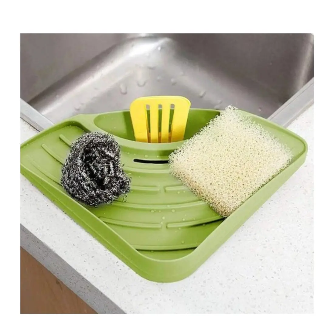 Kitchen Sink Corner Tray Sponge Organizer