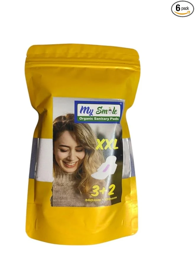 organic sanitary pads for women 3 NOS XXL (360 mm)+ 2 NOS P.L pack of 1]