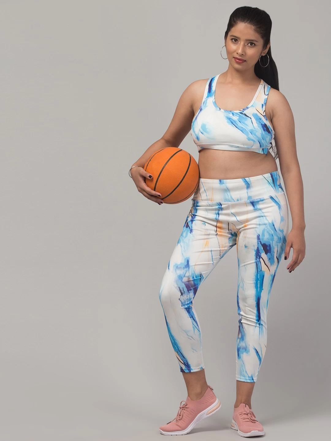 Latest Stylish High Quality Printed Sports Wear Set/Printed Gym Tights and Bra Set/Printed Yoga Wear Set For Women's & Girls