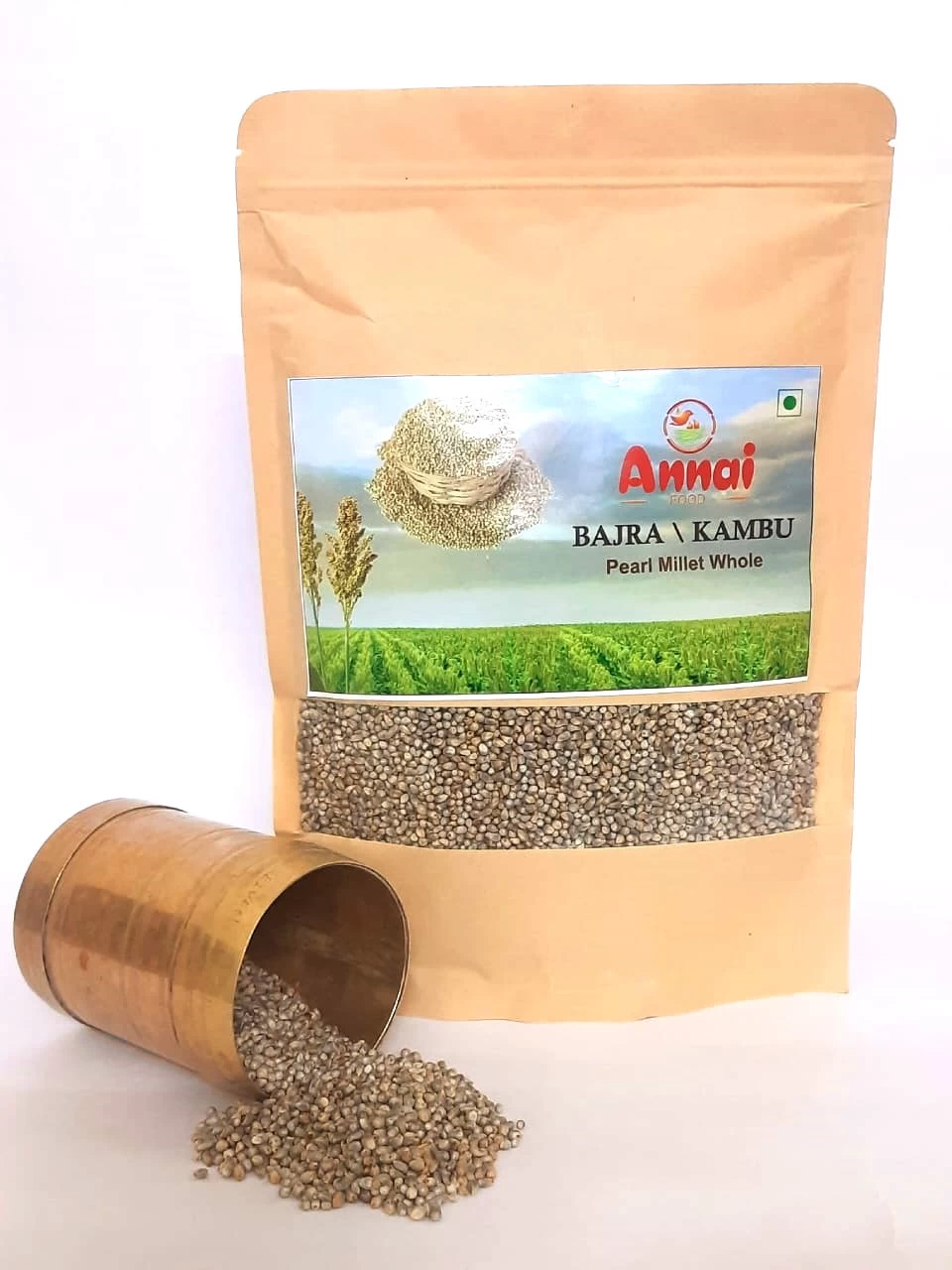 Annai Food: 1kg Bajra & Kambu (Pearl Millet) - High Fiber, Protein, Iron & Calcium - Weight Loss Friendly