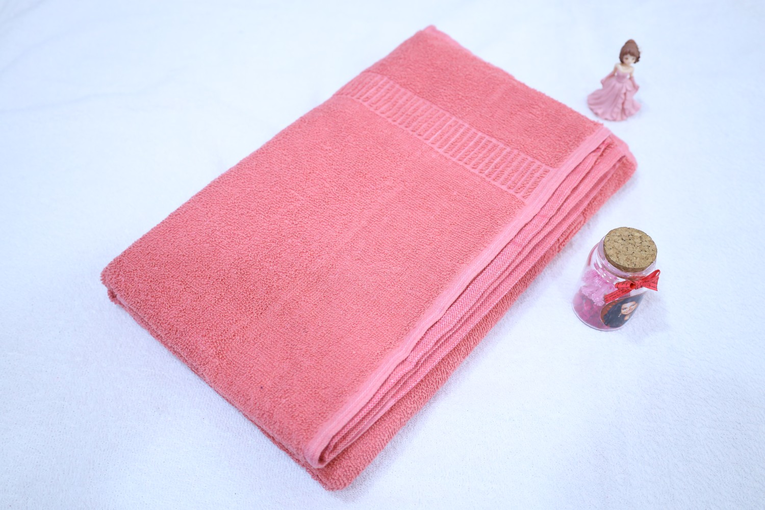 Taurusent Super Soft 100% Cotton High Absorbing Turkey Bath Towel, Size: 30x60 inches (450 GSM) - Pack of 1(PINK)