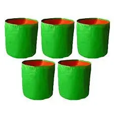 Asha Groups Agro India Grow Bags for Plants Terrace Balcony Gardening Vegetable Planting Pots Leafy Fruits Growing Containers- 12x12 inches Pack of 5