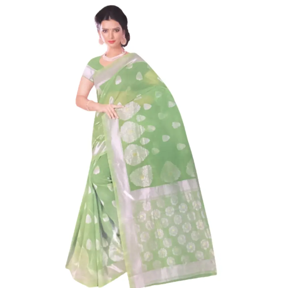 Fancy Cotton saree with blouse