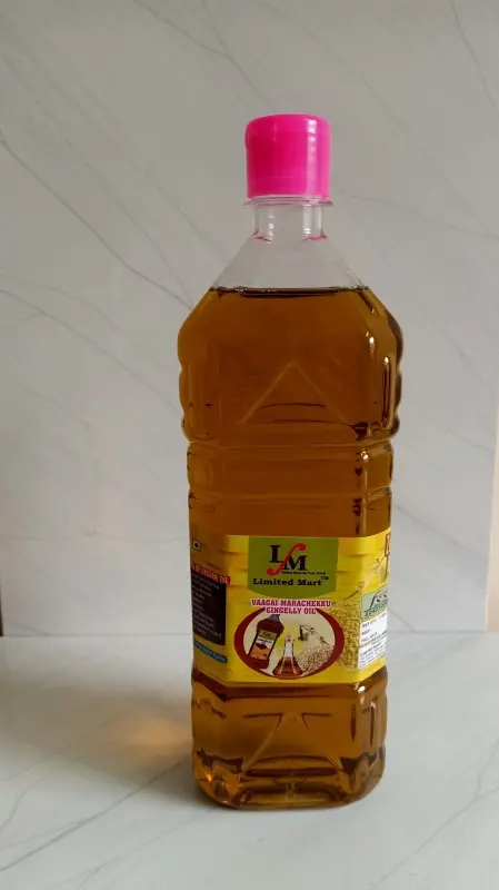 Cold Pressed Sesame Oil - Kal Chekku, Chemical Free, Natural Gingelly Oil, Traditional Extraction, Rich in Flavor, Healthy Cooking Oil, Unrefined