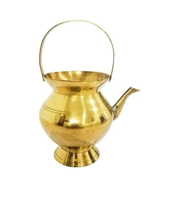 Brass 3 inch Kamandalam for Pooja Temple Theertham Holy Water Lota Kamandalam Religious Hindu Festival puja Articles for Home Temple