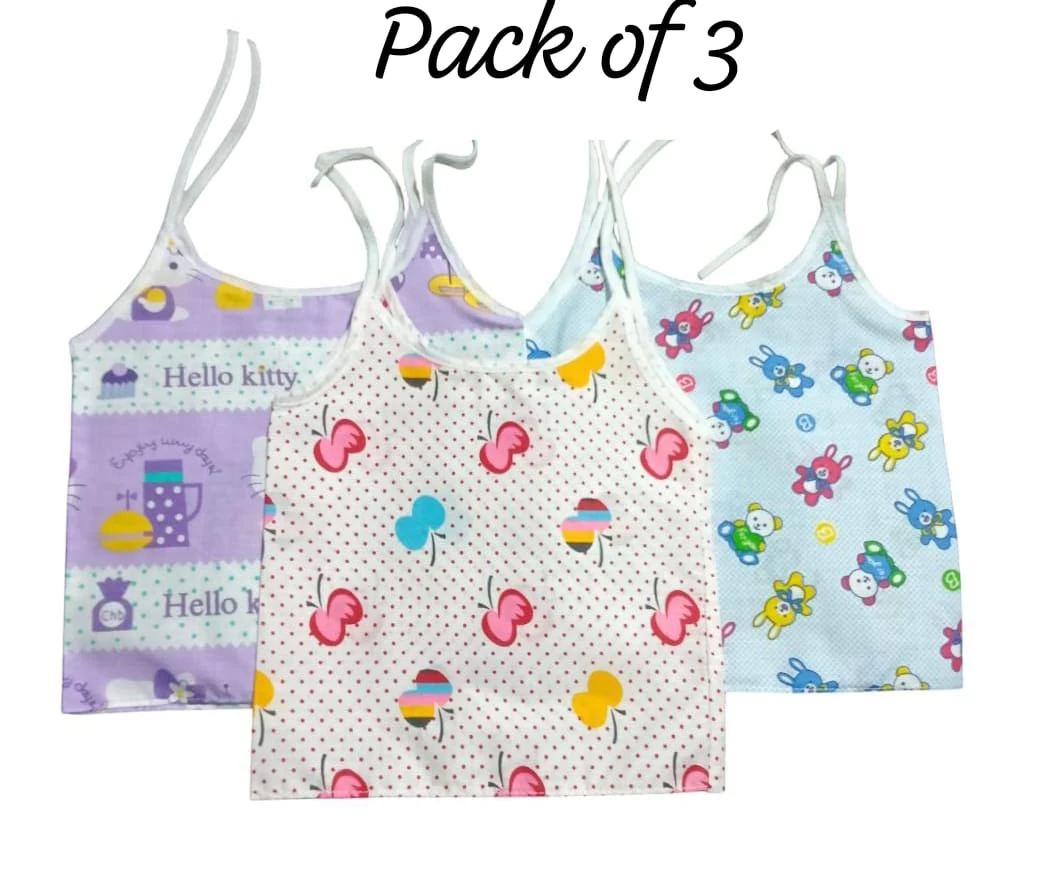 Newborn Baby Dress Set - 3 Pack, Soft Cotton, Gentle on Skin, Printed Designs, 0-6 Months, Comfortable & Breathable, Perfect for Daily Use in Warm Climate