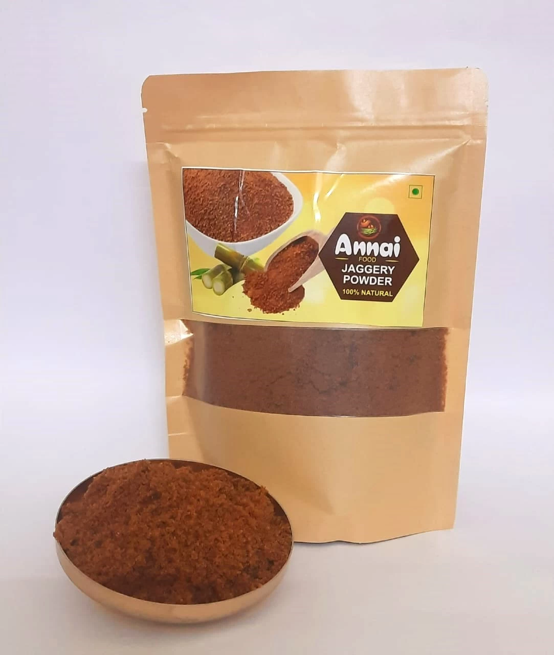 Annai Food Organic Jaggery Powder 500g - Low Glycemic Index, Unrefined Sugar Alternative, Rich in Minerals