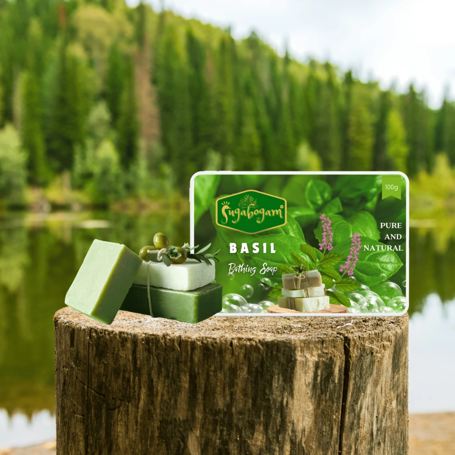 Basil Soap  - 100g - Pack of 4