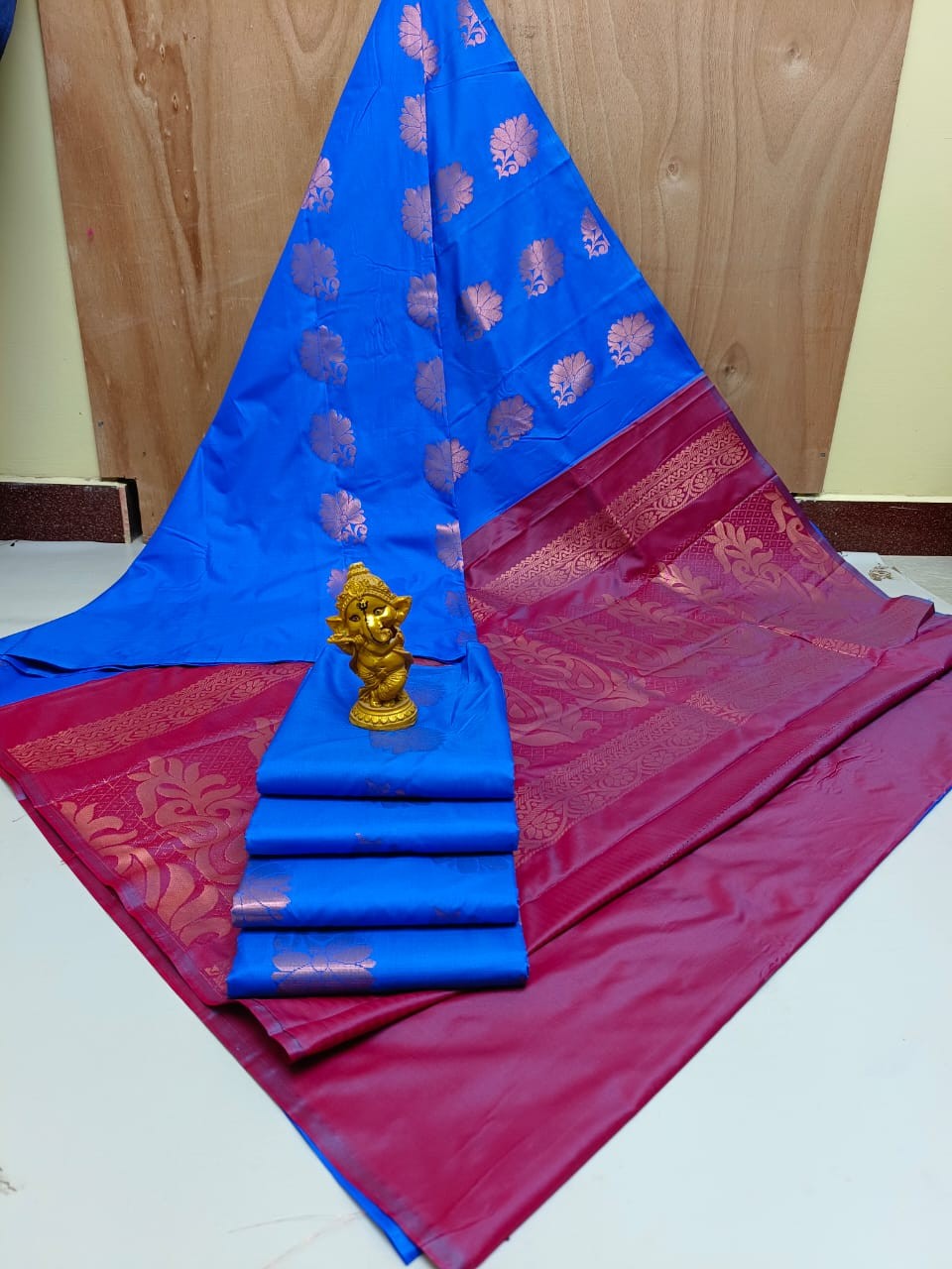 SOFT SILK WITH EMBOSSED WEDDING SAREES