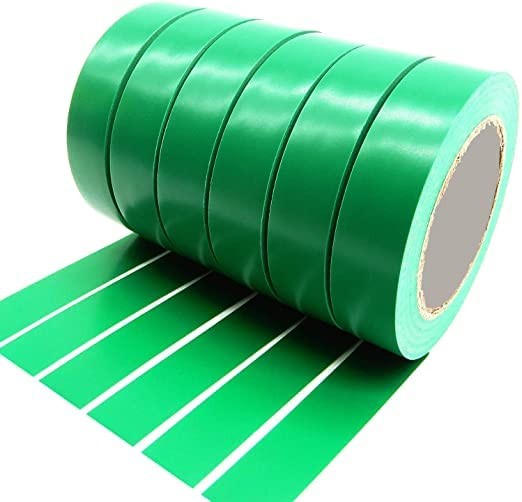 NV THULIGAL Self Adhesive PVC Electrical Insulation Tape GREEN  5 NOS (16mmx7mx0.125mm) -GREEN TAPE 5 NOS