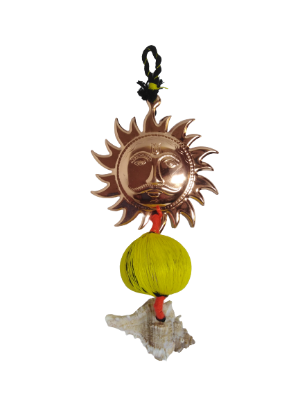 Hand made Decorative SUN Idol face wall Hanging status POOJA VASTU Surya for positivity for Home and office Décor.