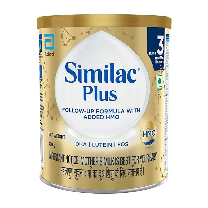 Similac Infant Plus Stage 3 Follow-Up Formula Powder from 12 to 18 Months 400G Tin with Hmo, Supports Baby's Immunity and Brain Development