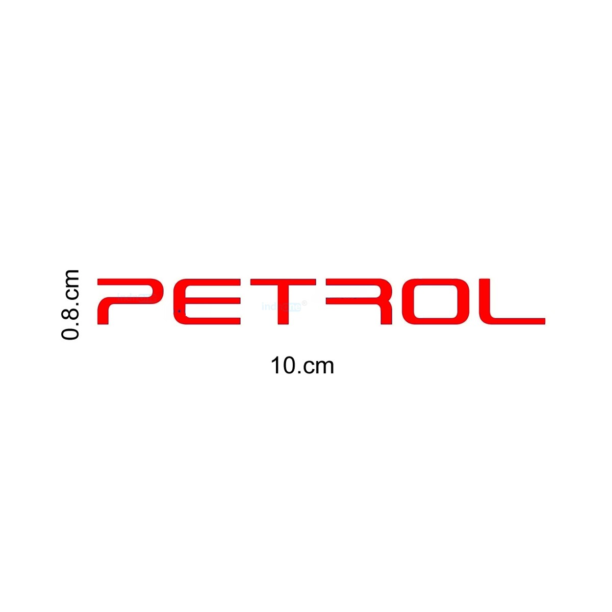 indnone® Red Petrol Logo Sticker for Car Waterproof PVC Vinyl Decal Sticker | Red Color Standard Size