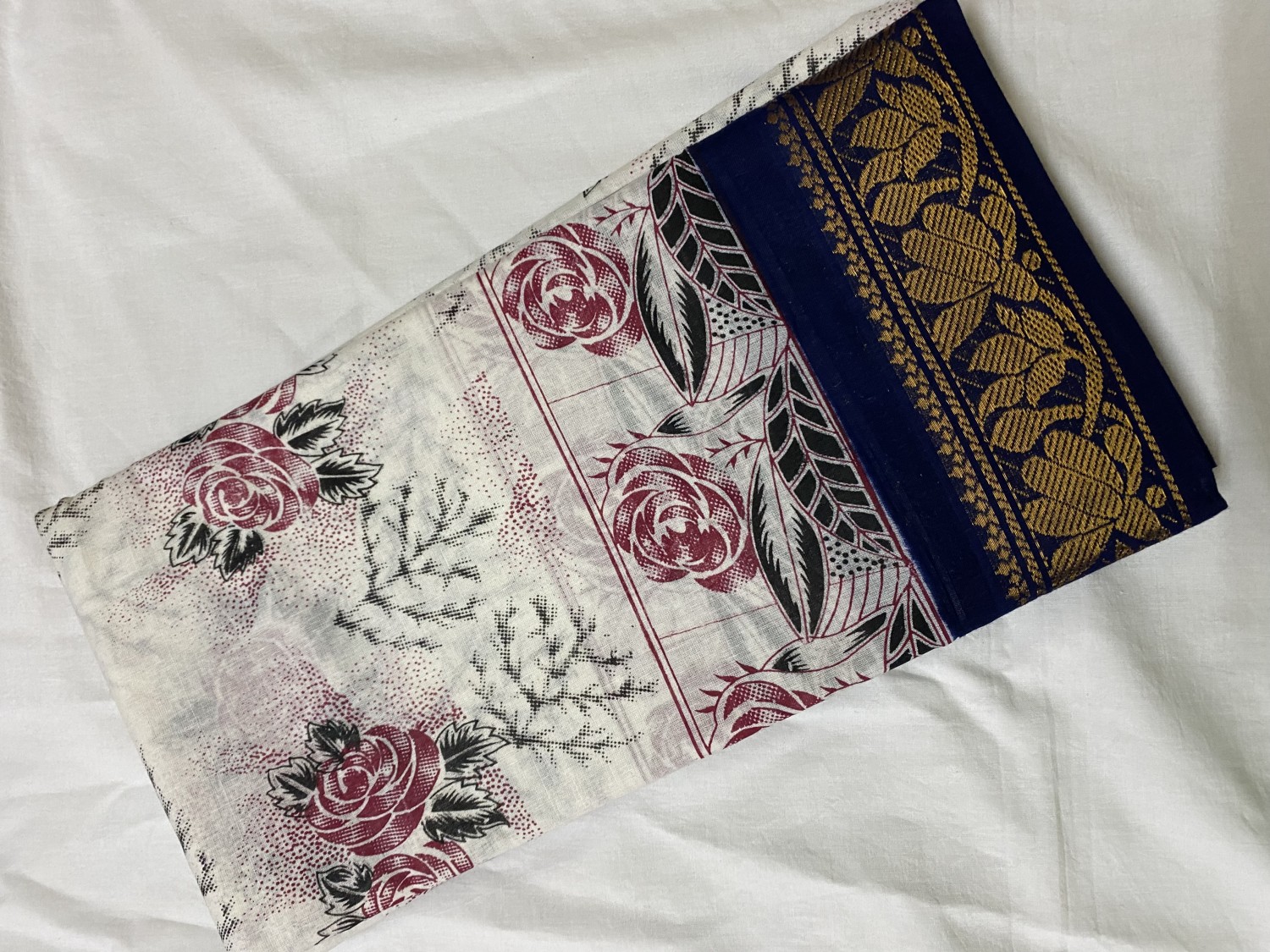 Pure Cotton sarees Soft Cotton - Printed Flower Design
