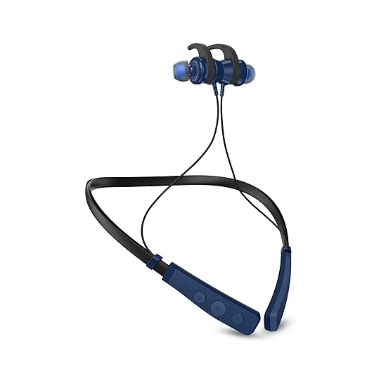 Foxin® FoxBeat 131 Wireless in Ear Bluetooth Neckband | with up to 22 Hrs Play time | Seamless connectivity BT V5.0 | Magnetic Metal Earbuds (Midnight Blue)