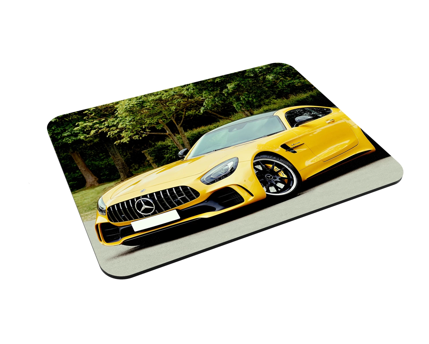 Car-Themed Benz Yellow Car Mouse Pad – Premium Non-Slip Mouse Pad with Stunning Car Image Designs – Durable & Comfortable for Work, Gaming, and Home Office