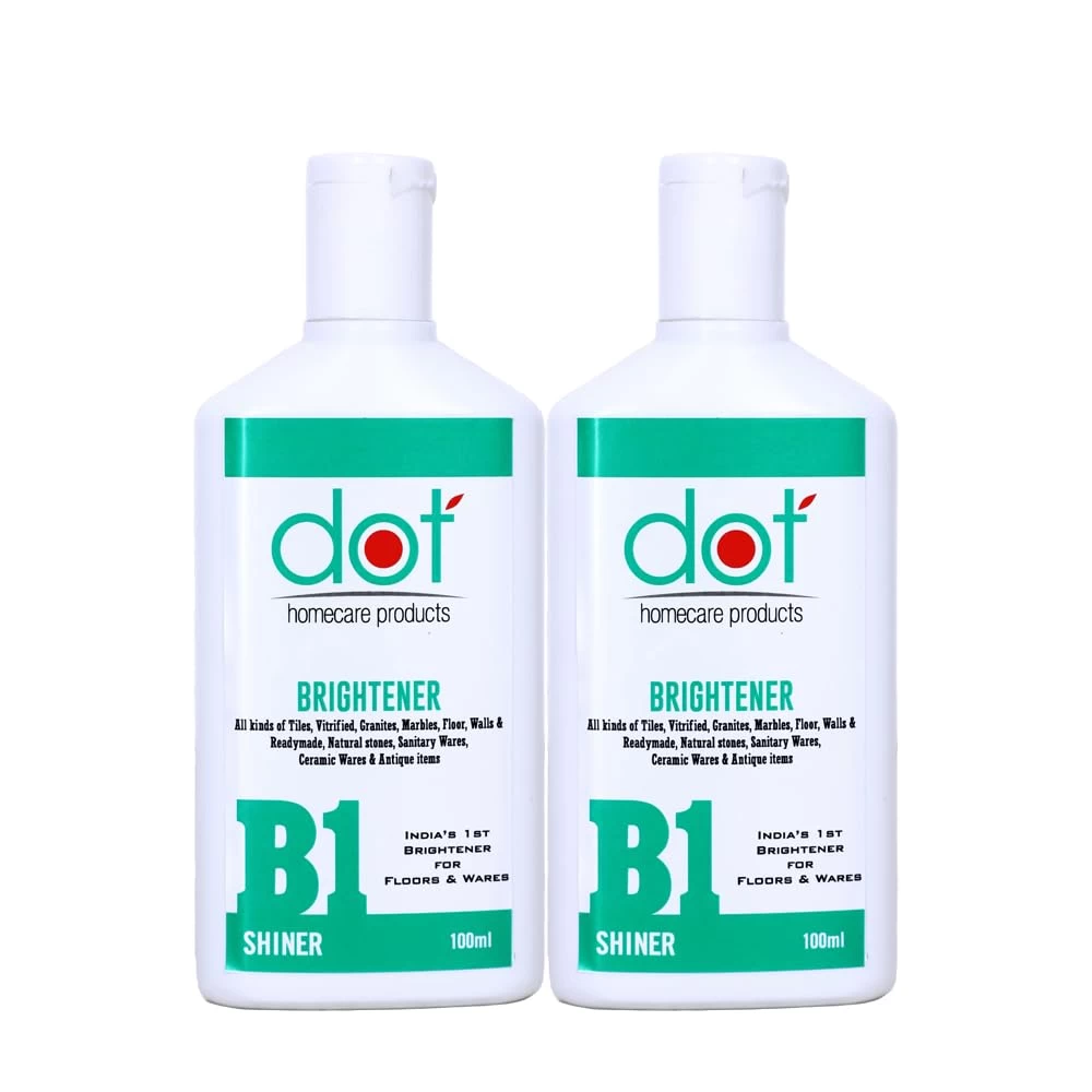 DOT BRIGHTENER & SHINER 100ml - (Pack of 2) | Brightens Ceramic, Porcelain & SanitaryWares, Tiles, Marbles, Granites