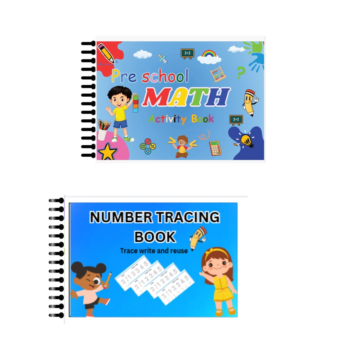 MATHS AND NUMBER TRACING BOOKS