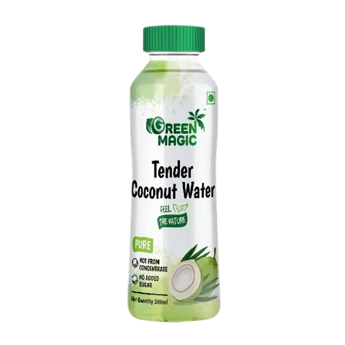 Green Magic Tender Coconut Water (12 x 200 ml, No Added Flavor Flavored)