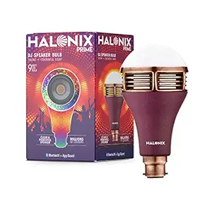 Halonix Prime Dj Speaker 9w B22 Base - Party Lights & Music in One