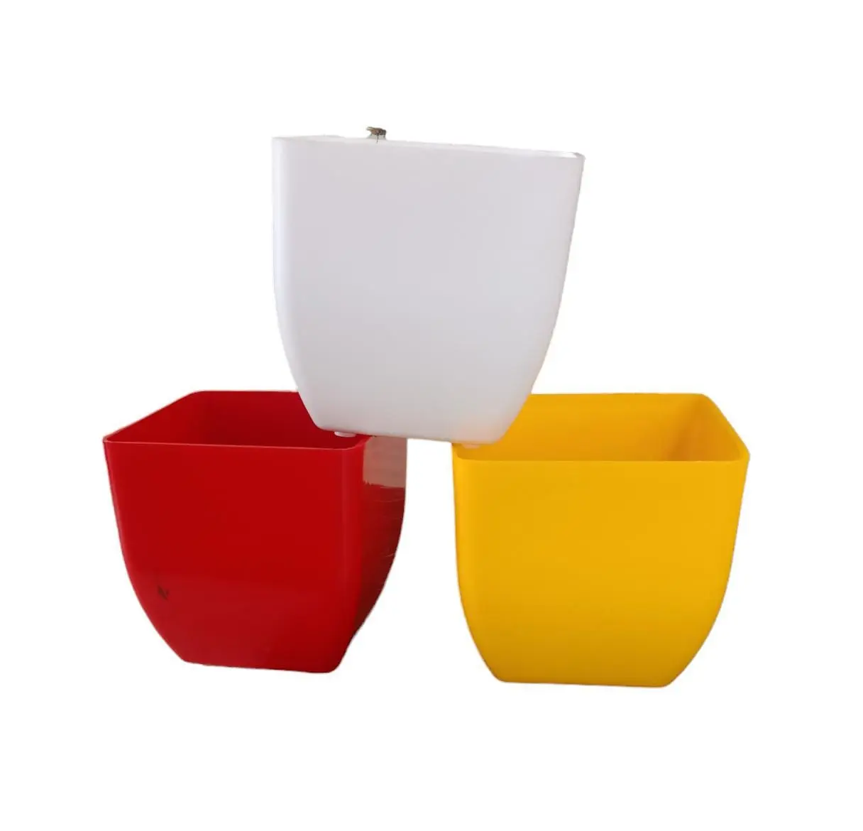 TSK 4 Plastic flower pots(pack of 3) square