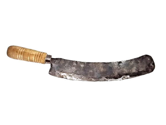 Iron Fish Cutting Knife - Chicken Cutting Knife - Meat Cutting Knife - Multipurpose - Kerala Handmade Knife - Knife Wooden Handle – 16 inch