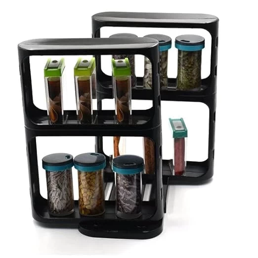 Organize Your Spices: Rotating Spice Rack 2-tier