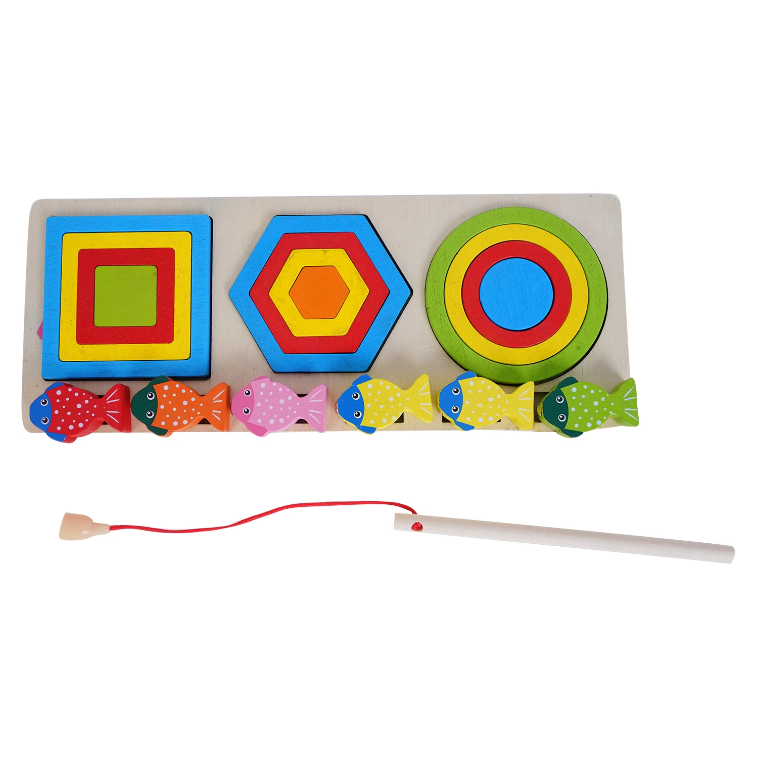 Wooden Magnetic Fishing Toy Set - Develops Fine Motor Skills, Creativity & Hand-Eye Coordination