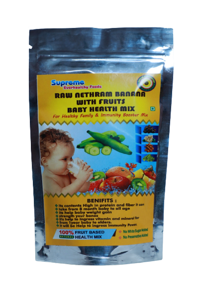 RAW NENDRAN BANANA WITH FRUITS BABY FOOD MIX | 250grm