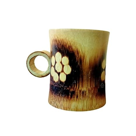 HUMAART SOCIAL ENTERPRISE Bamboo Tea Cup (200 ml) Handmade Bamboo Products - Sustainable and Stylish Home Decor and Utility Items