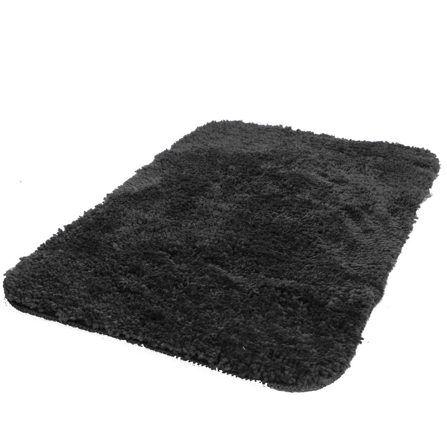 Door Mat Anti-Skid Living Room Bath Room Quick Drying Absorbent Mat for Home and Kitchen (60cm x 40cm) | Plain | Black Color