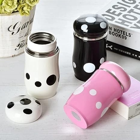 MRA Mushroom Cup Stainless Steel Water Bottle for Girls and Boys/Cute Vacuum Bottle Thermos to Store Juice, Milk, Butter etc(300ML) Multicolor.